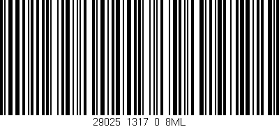 Código de barras (EAN, GTIN, SKU, ISBN): '29025_1317_0_8ML'