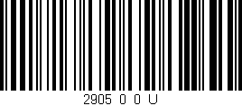 Código de barras (EAN, GTIN, SKU, ISBN): '2905_0_0_U'