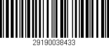 Código de barras (EAN, GTIN, SKU, ISBN): '29190038433'