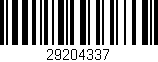 Código de barras (EAN, GTIN, SKU, ISBN): '29204337'