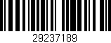 Código de barras (EAN, GTIN, SKU, ISBN): '29237189'