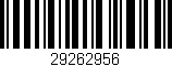 Código de barras (EAN, GTIN, SKU, ISBN): '29262956'