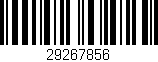 Código de barras (EAN, GTIN, SKU, ISBN): '29267856'