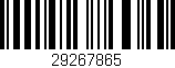 Código de barras (EAN, GTIN, SKU, ISBN): '29267865'