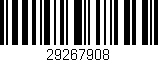 Código de barras (EAN, GTIN, SKU, ISBN): '29267908'