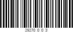 Código de barras (EAN, GTIN, SKU, ISBN): '29270_0_0_3'