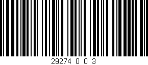 Código de barras (EAN, GTIN, SKU, ISBN): '29274_0_0_3'