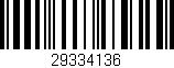 Código de barras (EAN, GTIN, SKU, ISBN): '29334136'