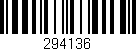 Código de barras (EAN, GTIN, SKU, ISBN): '294136'