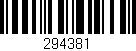 Código de barras (EAN, GTIN, SKU, ISBN): '294381'