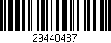 Código de barras (EAN, GTIN, SKU, ISBN): '29440487'