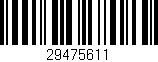 Código de barras (EAN, GTIN, SKU, ISBN): '29475611'