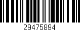 Código de barras (EAN, GTIN, SKU, ISBN): '29475894'