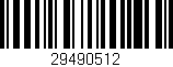 Código de barras (EAN, GTIN, SKU, ISBN): '29490512'