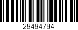 Código de barras (EAN, GTIN, SKU, ISBN): '29494794'