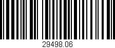 Código de barras (EAN, GTIN, SKU, ISBN): '29498.06'