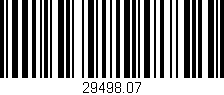 Código de barras (EAN, GTIN, SKU, ISBN): '29498.07'