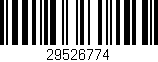 Código de barras (EAN, GTIN, SKU, ISBN): '29526774'