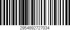 Código de barras (EAN, GTIN, SKU, ISBN): '2954892727034'