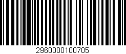 Código de barras (EAN, GTIN, SKU, ISBN): '2960000100705'