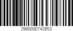 Código de barras (EAN, GTIN, SKU, ISBN): '2960000742653'