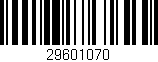 Código de barras (EAN, GTIN, SKU, ISBN): '29601070'