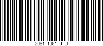 Código de barras (EAN, GTIN, SKU, ISBN): '2961_1081_0_U'