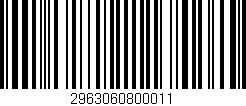 Código de barras (EAN, GTIN, SKU, ISBN): '2963060800011'