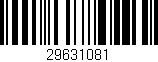 Código de barras (EAN, GTIN, SKU, ISBN): '29631081'