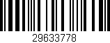 Código de barras (EAN, GTIN, SKU, ISBN): '29633778'