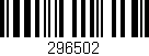 Código de barras (EAN, GTIN, SKU, ISBN): '296502'
