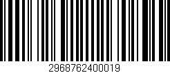 Código de barras (EAN, GTIN, SKU, ISBN): '2968762400019'
