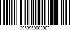 Código de barras (EAN, GTIN, SKU, ISBN): '2969960800007'