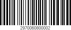 Código de barras (EAN, GTIN, SKU, ISBN): '2970060800002'