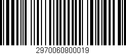 Código de barras (EAN, GTIN, SKU, ISBN): '2970060800019'