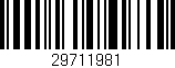 Código de barras (EAN, GTIN, SKU, ISBN): '29711981'