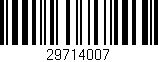 Código de barras (EAN, GTIN, SKU, ISBN): '29714007'