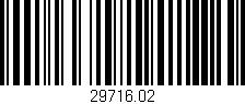 Código de barras (EAN, GTIN, SKU, ISBN): '29716.02'
