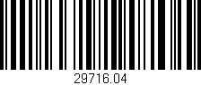 Código de barras (EAN, GTIN, SKU, ISBN): '29716.04'