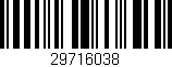 Código de barras (EAN, GTIN, SKU, ISBN): '29716038'