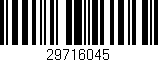 Código de barras (EAN, GTIN, SKU, ISBN): '29716045'