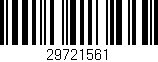 Código de barras (EAN, GTIN, SKU, ISBN): '29721561'