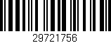 Código de barras (EAN, GTIN, SKU, ISBN): '29721756'