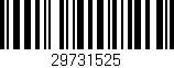 Código de barras (EAN, GTIN, SKU, ISBN): '29731525'