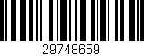 Código de barras (EAN, GTIN, SKU, ISBN): '29748659'