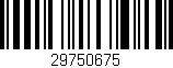 Código de barras (EAN, GTIN, SKU, ISBN): '29750675'