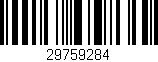 Código de barras (EAN, GTIN, SKU, ISBN): '29759284'