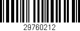 Código de barras (EAN, GTIN, SKU, ISBN): '29760212'