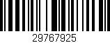 Código de barras (EAN, GTIN, SKU, ISBN): '29767925'