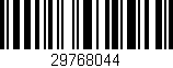 Código de barras (EAN, GTIN, SKU, ISBN): '29768044'